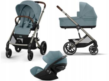 CYBEX BALIOS S LUX 2.0 WÓZEK 3W1 ZESTAW FOTELIK CLOUD G I-SIZE STORMY BLUE