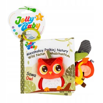 JOLLY BABY KSIĄŻECZKA SENSORYCZNA MIESZKAŃCY DZIKIEJ NATURY MATERIAŁOWA 0M+