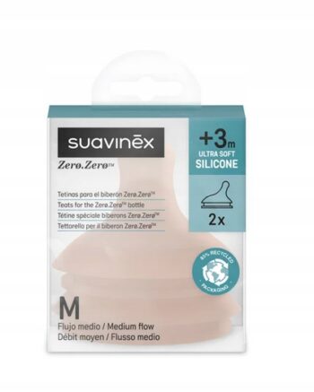 SUAVINEX SMOCZEK ZERO ZERO ŚREDNI PRZEPŁYW 2X 3M+ KOLOR MEDIUM