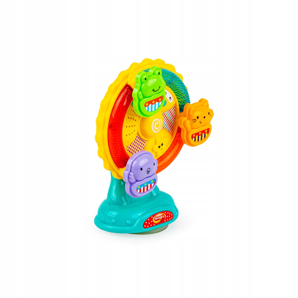 DUMEL ZWIERZAKOWA KARUZELA Z PRZYSSAWKĄ DŹWIĘKI I MELODIE ŚWIATEŁKA