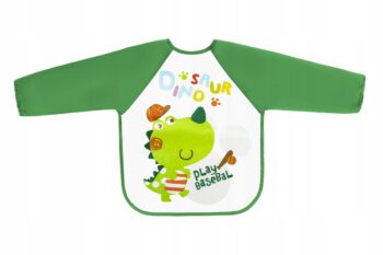 BOCIOLAND ŚLINIAK FARTUSZEK CERATOWY EVA Z RĘKAWKAMI NIEPRZEMAKALNY ZIELONY