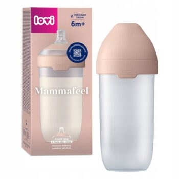 LOVI BUTELKA DO KARMIENIA MAMMAFEEL 330ML ZE SMOCZKIEM 6M+