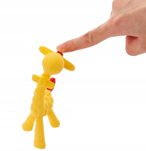 BOCIOLAND GRYZAK SILIKONOWY ŻYRAFA ŻÓŁTO-CZERWONA NA ZĄBKOWANIE