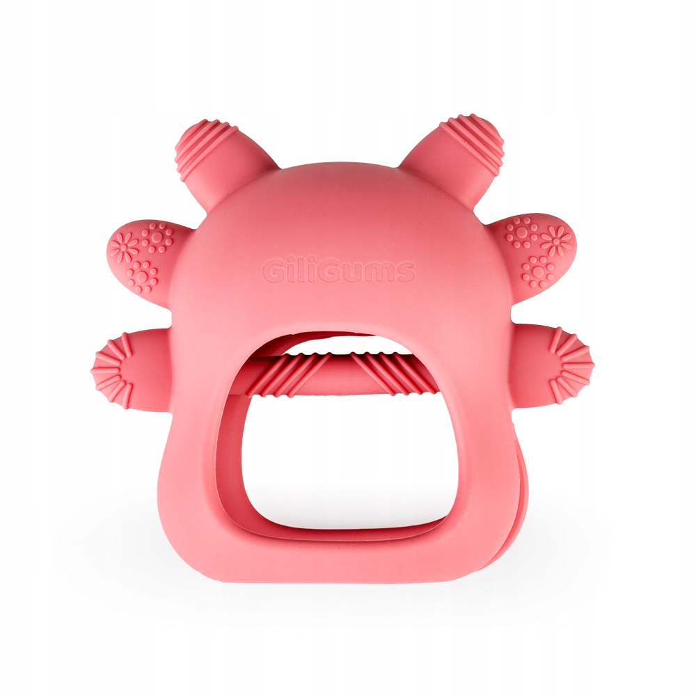 GiliGums GRYZAK SILIKONOWY AKSOLOTL RÓŻOWY NA ZĄBKOWANIE