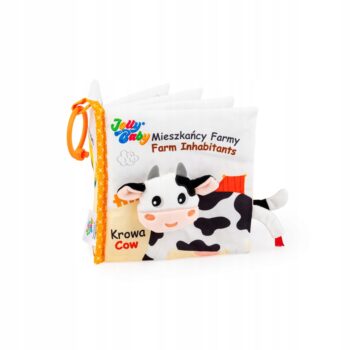 JOLLY BABY KSIĄŻECZKA SENSORYCZNA MIESZKAŃCY FARMY MATERIAŁOWA 0M+