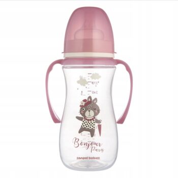 CANPOL BUTELKA ANTYKOLKOWA Z UCHWYTAMI 300ML BONJOUR PARIS 12M+