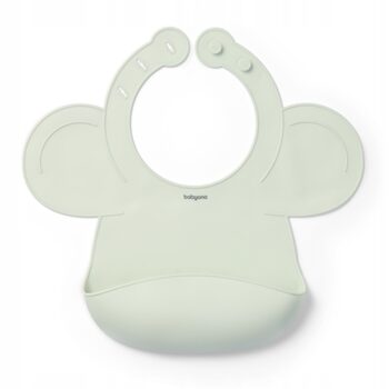 BABYONO ŚLINIAK SILIKONOWY Z REGULOWANYM ZAPIĘCIEM MIĘKKI ZIELONY 1639/03