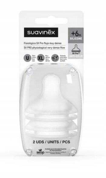 SUAVINEX SMOCZEK DO BUTELKI SX PRO ULTRA XL DO GĘSTYCH POKARMÓW 6M+ 2X