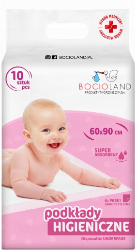 BOCIOLAND PODKŁADY JEDNORAZOWE 60X90 10 SZT