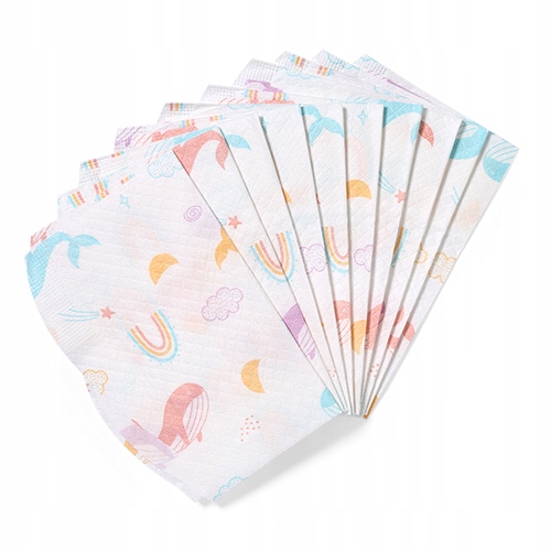 BABYONO ŚLINIAK JEDNORAZOWY Z KIESZONKĄ MIĘKKI 10 SZTUK