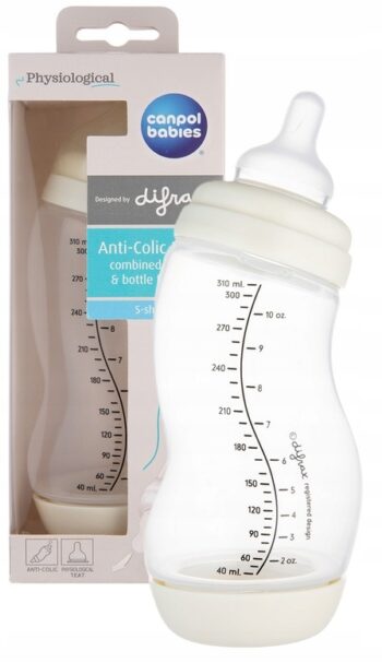 CANPOL DIFRAX BUTELKA ANTYKOLKOWA S-SHAPE SZEROKA PP 310ML