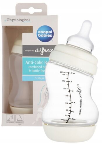 CANPOL DIFRAX BUTELKA ANTYKOLKOWA S-SHAPE SZEROKA PP 200ml 0M+