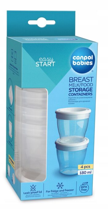 CANPOL POJEMNIKI DO PRZECHOWYWANIA POKARMU 4sztuki