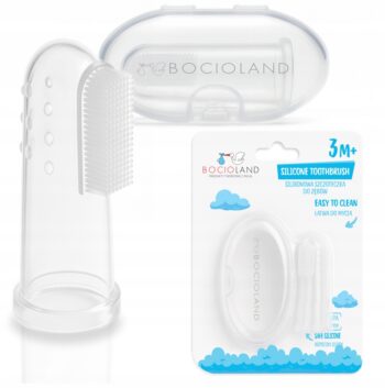 BOCIOLAND SILIKONOWA SZCZOTECZKANA PALEC DO MASAŻU DZIĄSEŁEK NA ZĄBKOWANIE