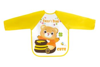 BOCIOLAND ŚLINIAK FARTUSZEK CERATOWY EVA Z RĘKAWKAMI NIEPRZEMAKALNY ŻÓŁTY