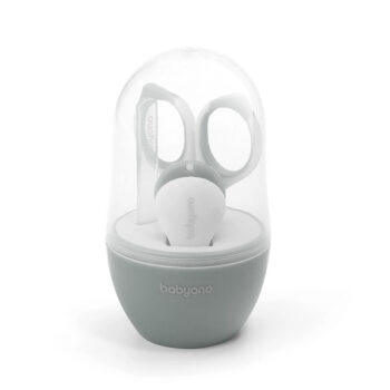 BABYONO Zestaw pielęgnacyjny do paznokci szary