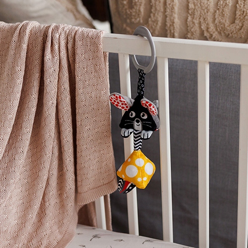 BABYONO ZAWIESZKA SENSORYCZNA KONTRASTOWA Z UCHWYTEM MOUSE