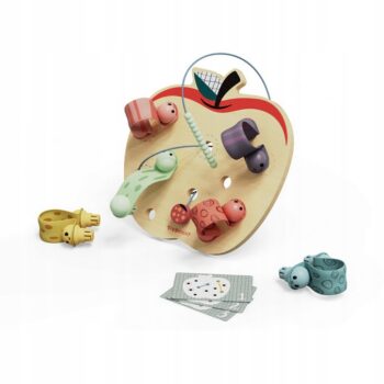 TOPBRIGHT ZABAWKA EDUKACYJNA DREWNIANA DLA DZIECI ROBACZKI W JABŁUSZKU 18M+